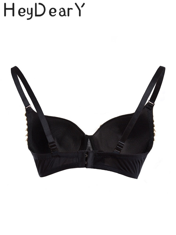 Edgy Skull Hand Studded Bra | Gothic Party & Rave Top
