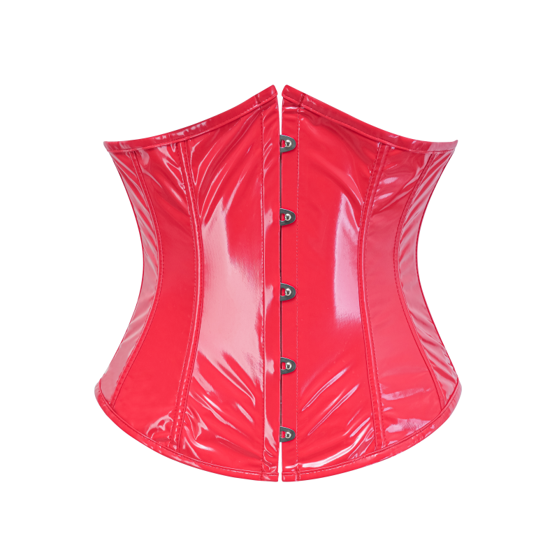 Bold Patent Leather Corset | Adjustable Waist-Slimming Bustier