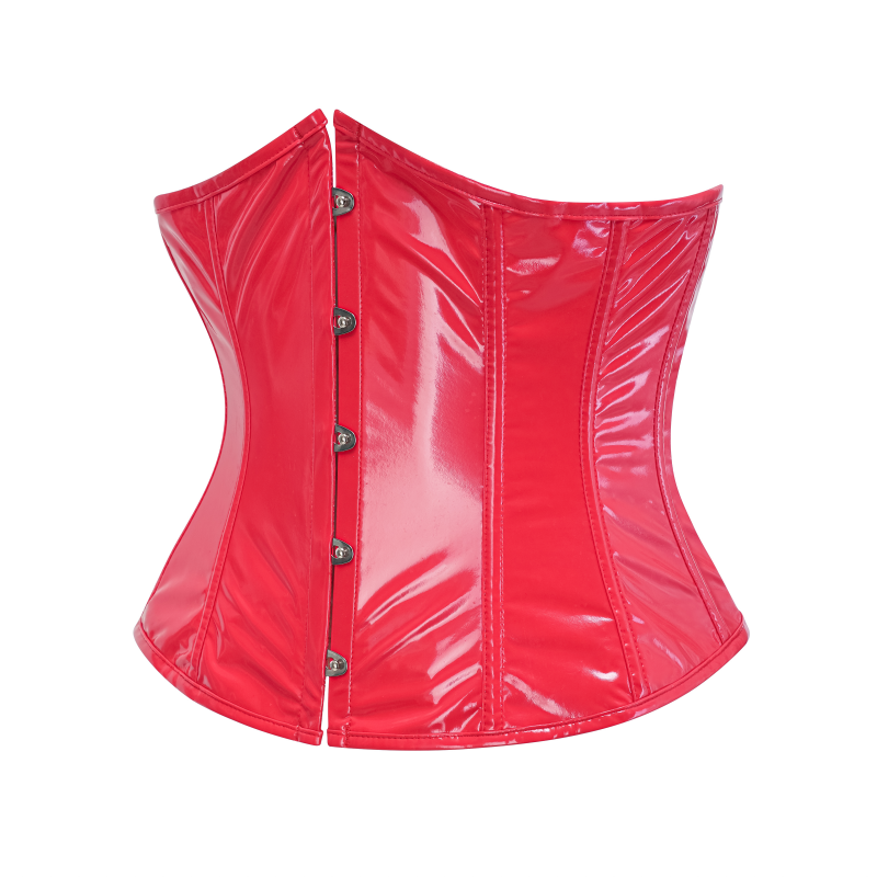 Bold Patent Leather Corset | Adjustable Waist-Slimming Bustier