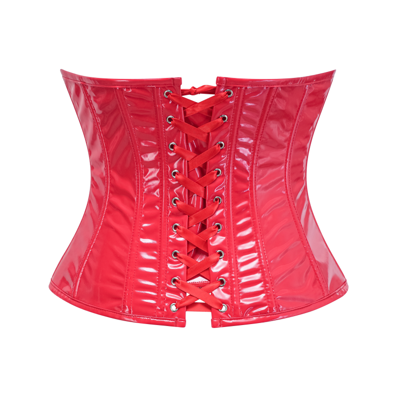 Bold Patent Leather Corset | Adjustable Waist-Slimming Bustier