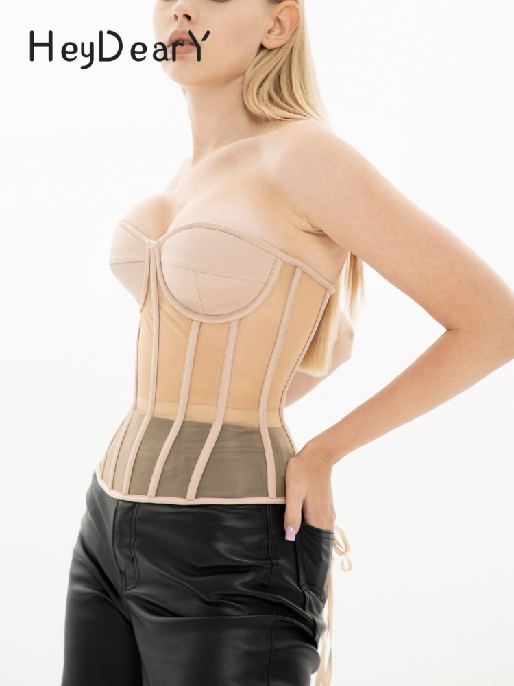 Bold Allure Strapless Corset | Heart Neckline & Lace-Up Back for Sculpted Elegance