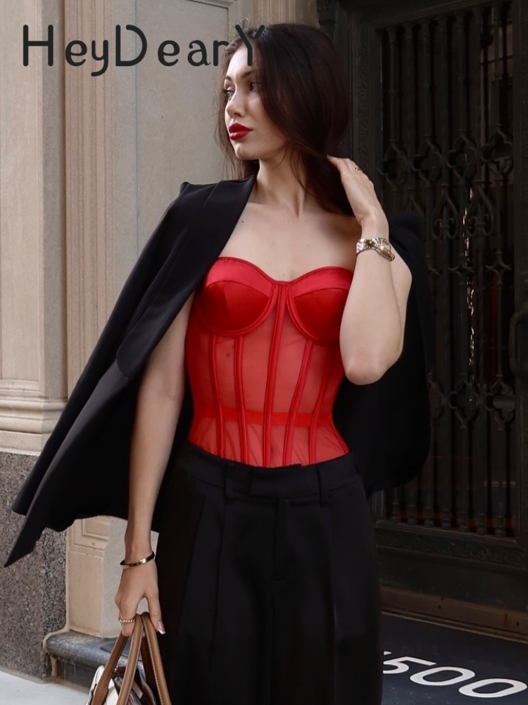 Bold Allure Strapless Corset | Heart Neckline & Lace-Up Back for Sculpted Elegance